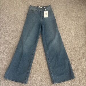 Frame Denim Classic Blue Wide-Leg Jeans